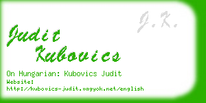 judit kubovics business card